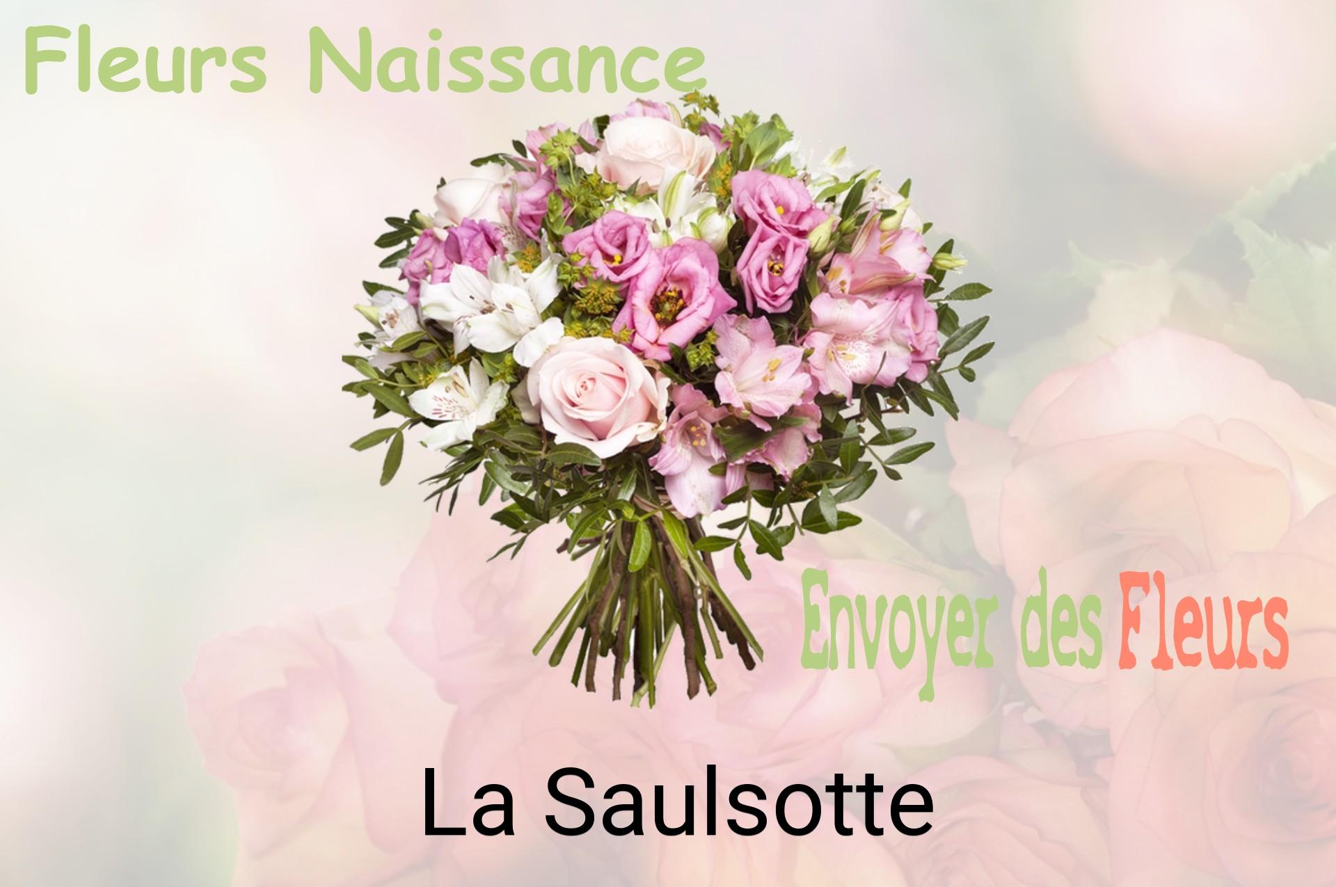 Bouquet de fleurs de naissance livré à La Saulsotte